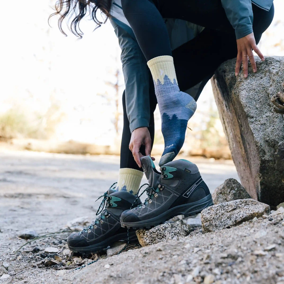 Women's Treeline Micro Crew Midweight Hiking Socks