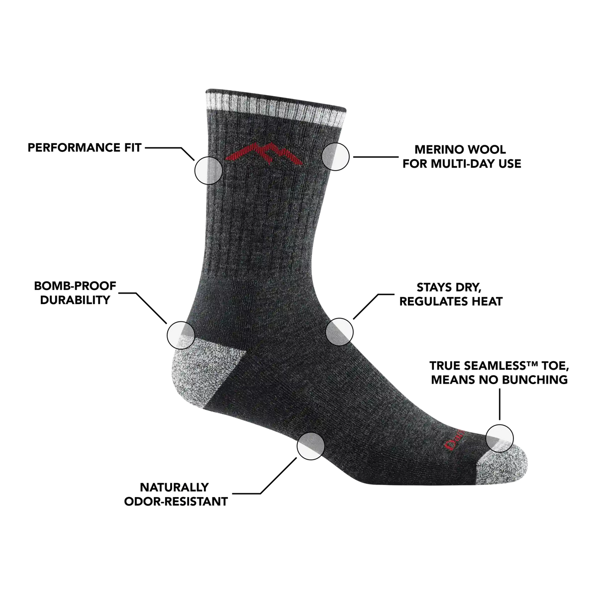 Men's Hiker Midweight Micro Crew 5-Pack