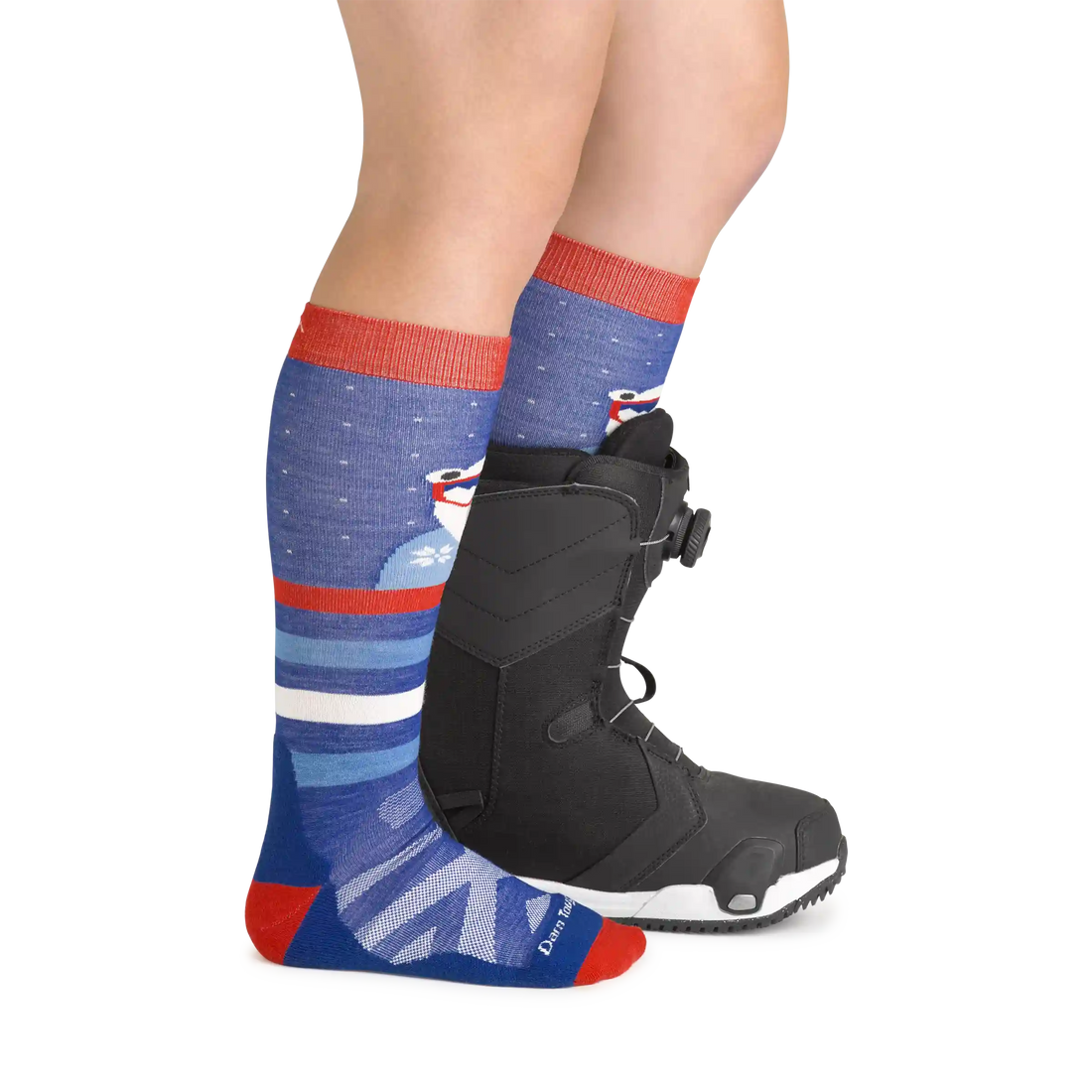 Kids Polar Patroller Over-The-Calf  Midweight Ski & Snowboard Sock-Last Chance