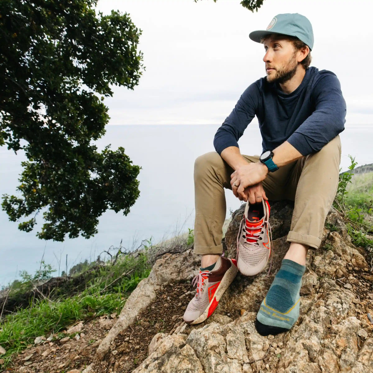Men's Light Hiker No Show Lightweight Hiking Socks