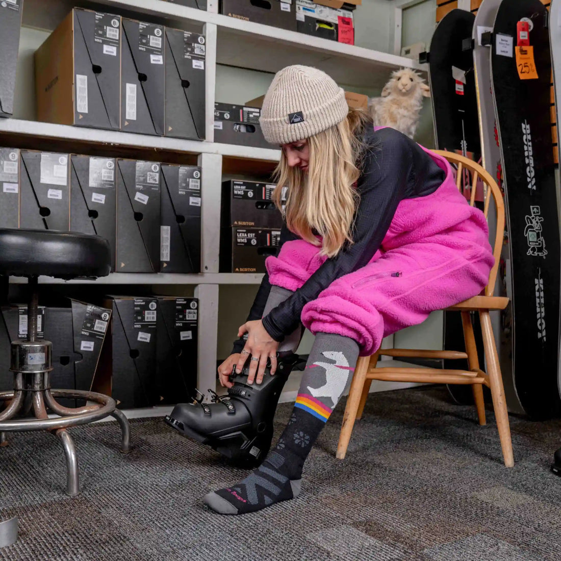 Women's Due North Over-the-Calf Midweight Ski & Snowboard Socks